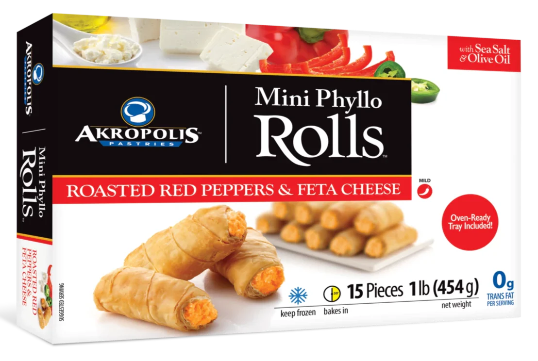 Akropolis Red Pepper and Feta Cheese Rolls 1 lb (454g)
