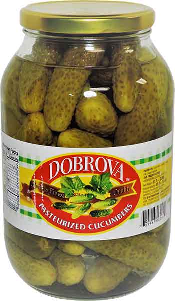 Baby Pickles (Dobrova)  57.5 oz (pasteurized cucumbers)