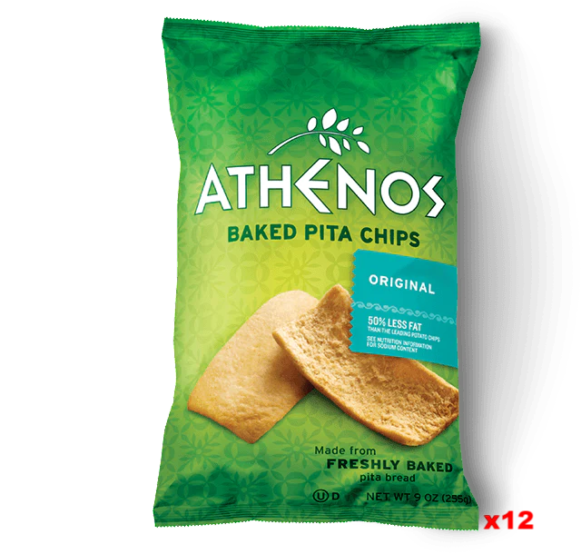Baked Pita Chips, Original (Athenos) CASE (12 x 9 oz)