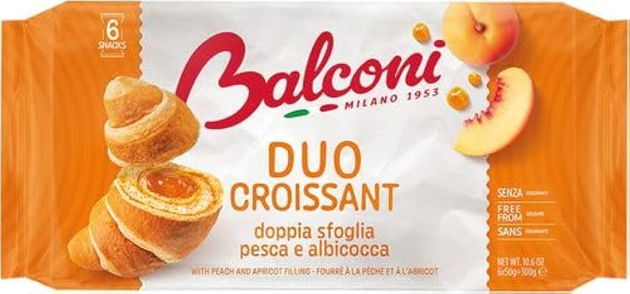Balconi Duo Croissant with Peach and Apricot Filling, 10.6 oz