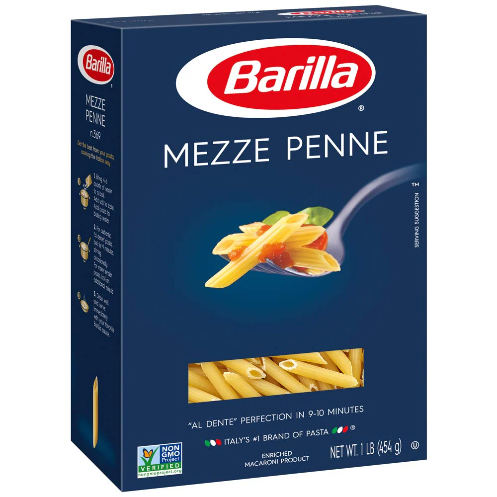 Barilla Mezze Penne Pasta 1lb