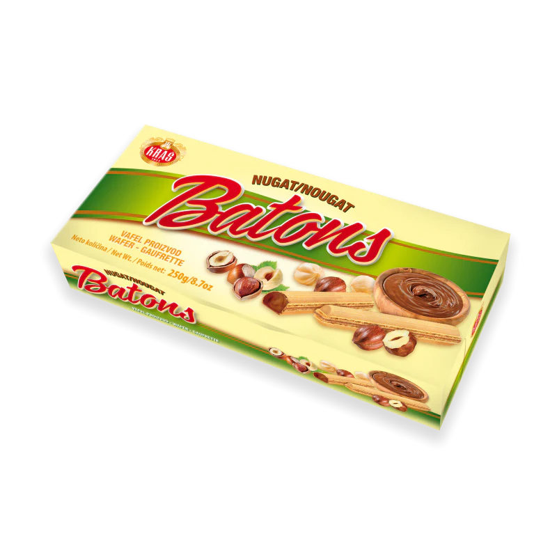 Batons Nougat Wafers, 250g