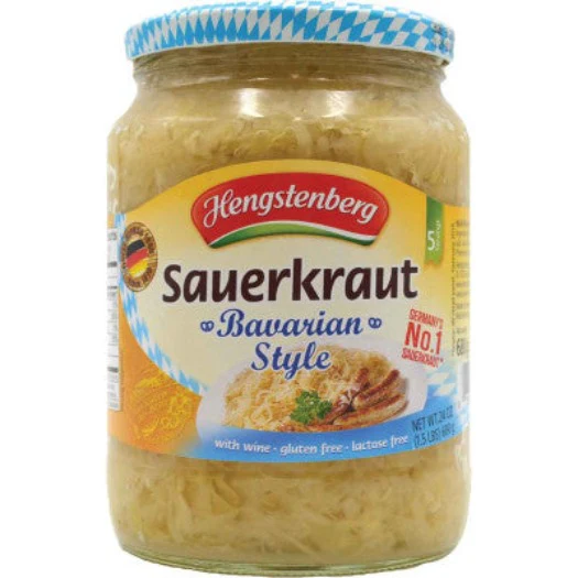 Bavarian Style Sauerkraut with Wine, 24 oz (680g)
