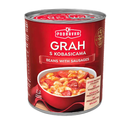 Beans with Sausages (Podravka) 14 oz (400g)