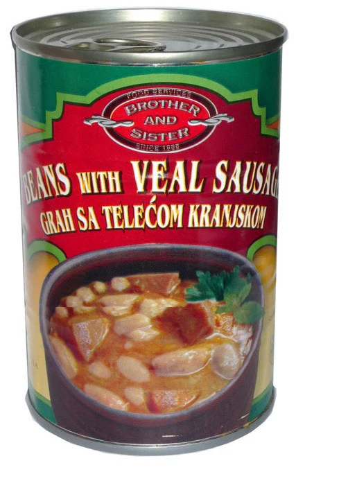 Beans with Veal Sausage (BrotherAndSister) 15 oz (425g)