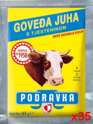 Beef Noodle Soup (Podravka) CASE, (35 x 2.3 oz)