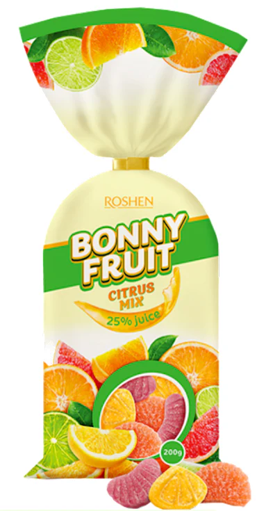 Bonny Fruit Citrus Mix Jelly Sweets (ROSHEN) 200g
