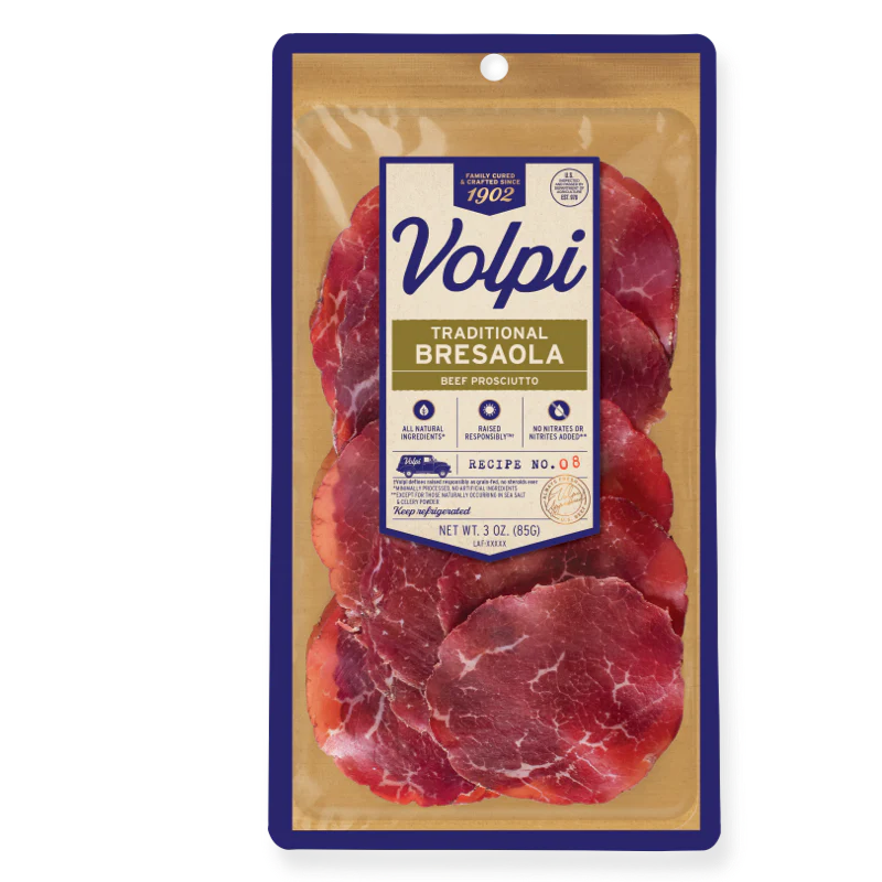Bresaola, Sliced Beef Prosciutto (Volpi) 3 oz (85g)
