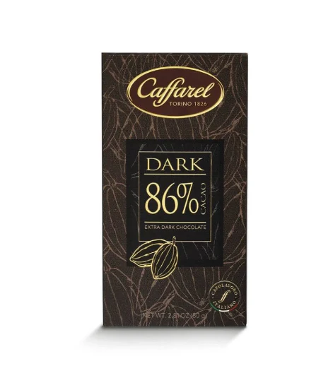 Caffarel Extra Dark 86% Chocolate Bar, 80g