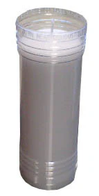 Candle in Clear Container, 8in. High x 2.75in. diam.