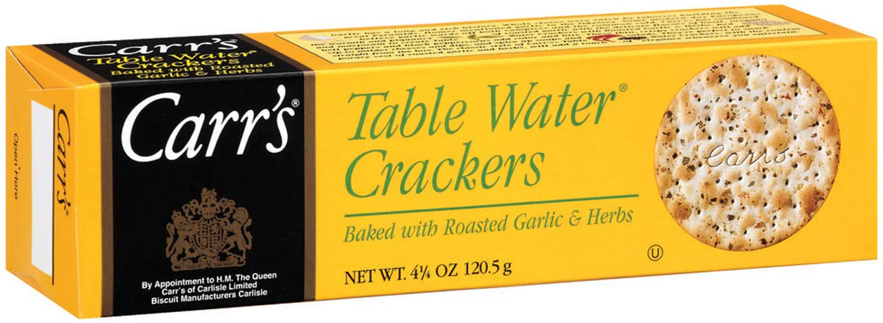 Carr's Water Crackers, Garlic Herb, 4.25oz - Image 2