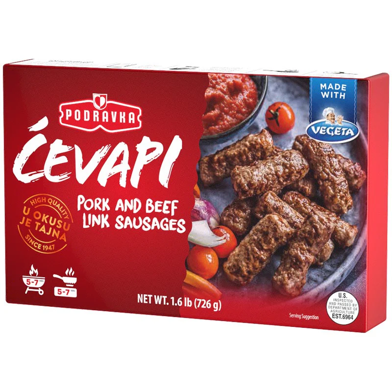 Cevapi Pork and Beef Link Sausages (Podravka) 1.6 Lbs