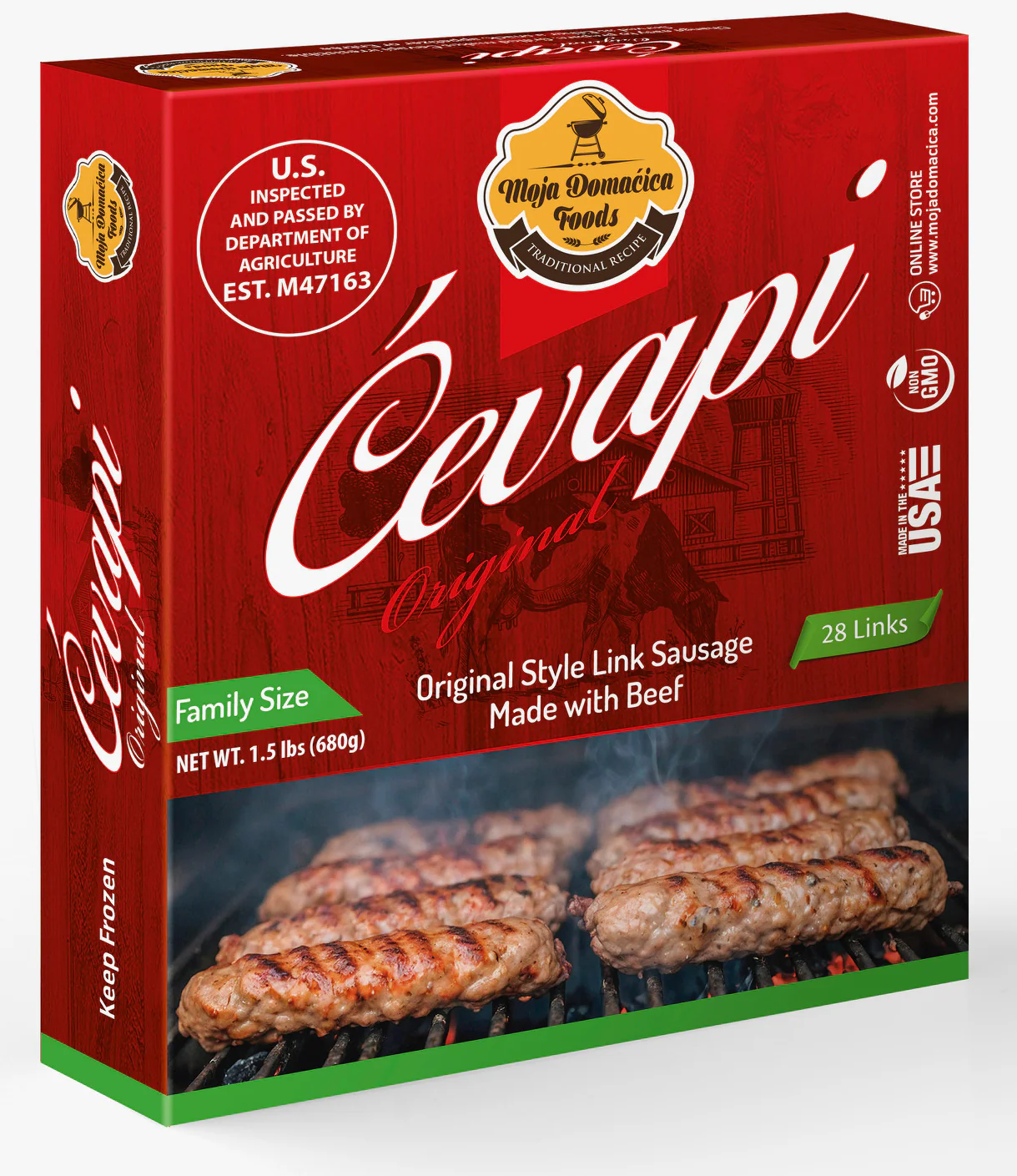 Cevapi Sausage, Original (Moja Domacica) 680g (1.5 lb)