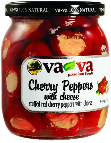 Cherry Peppers Stuffed with Cheese (Vava) 510g