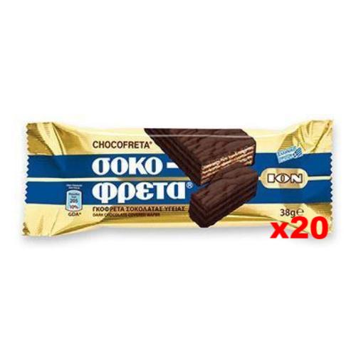 Chocofreta - Semi-Sweet Chocolate Covered Wafers CASE (20x38g)