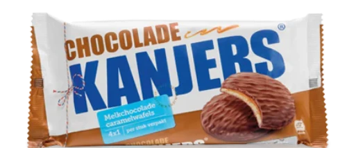 Chocolade Kanjers Karamel Wafels 4 pc, 6.3 oz