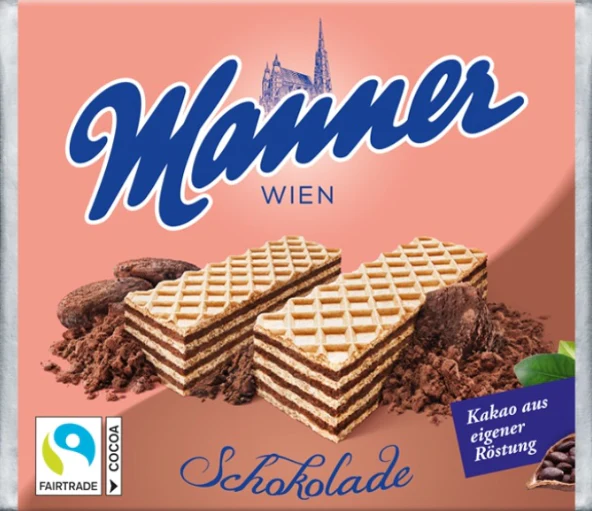 Chocolate Cream Filled Wafers (Manner) (75g)