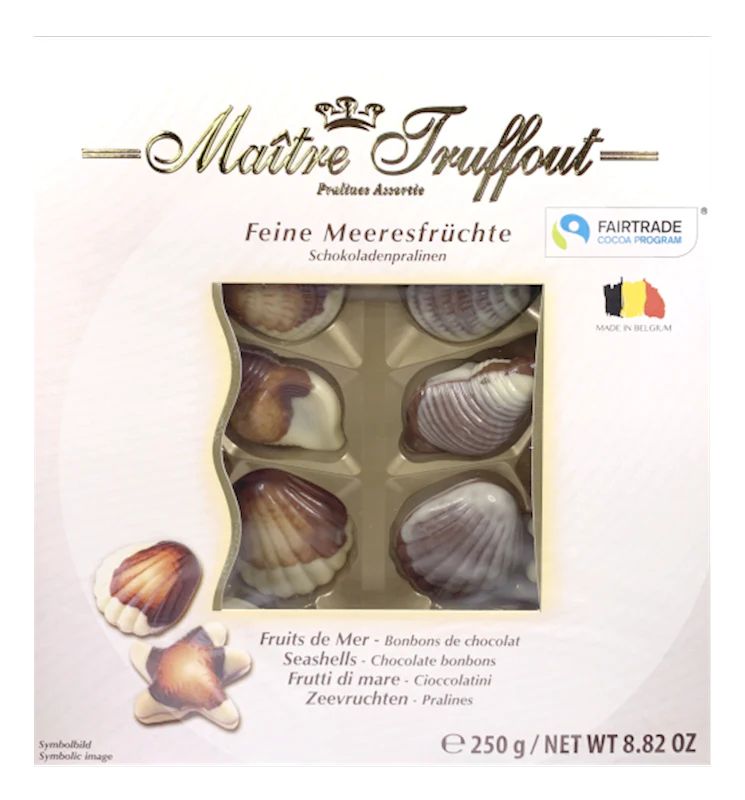 Chocolate Sea Shells -WHITE- (MAÎTRE TRUFFOUT) 8.8 oz (250g)