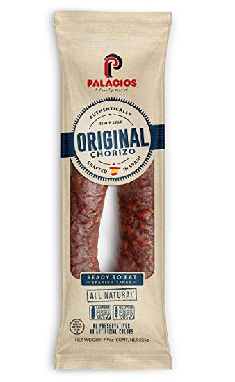 Chorizo Pork Sausage from Spain, Mild (Palacios) 7.5 oz