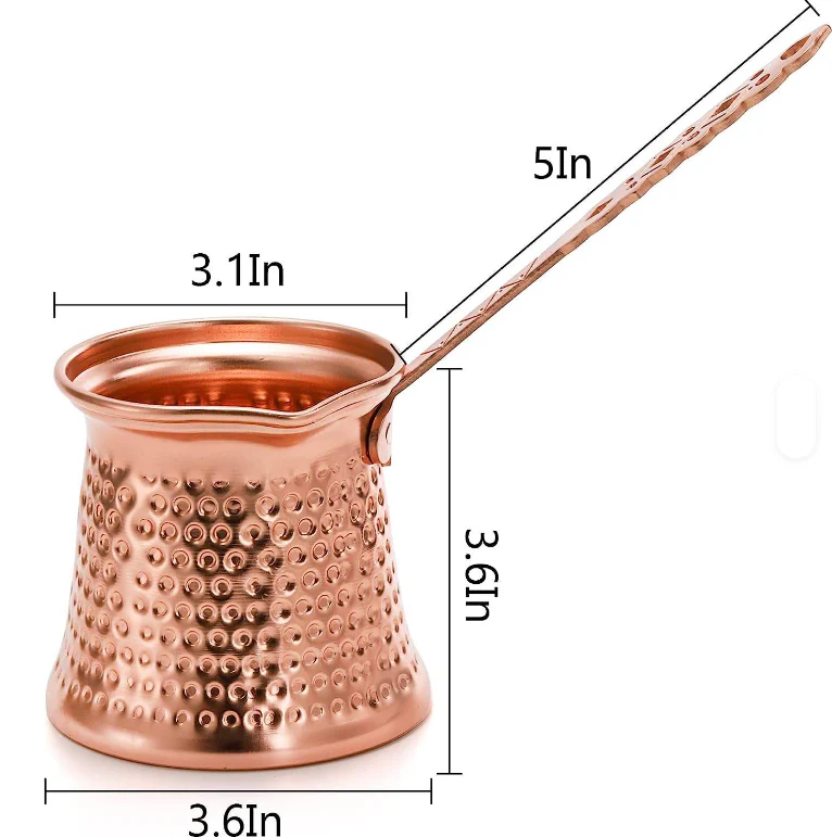 Copper Coffee Pot, Medium, 12 oz (350ml) - Image 2