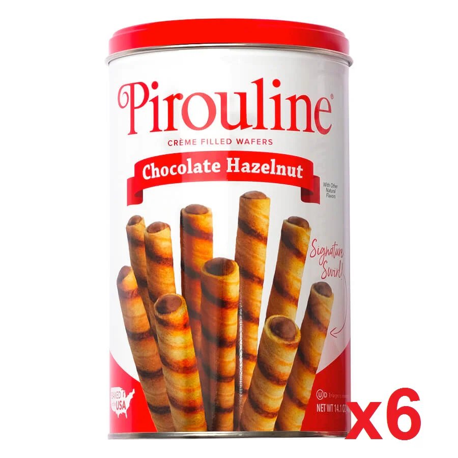 Creme de Pirouline, Chocolate Hazelnut Wafers, CASE (6 x14 oz)
