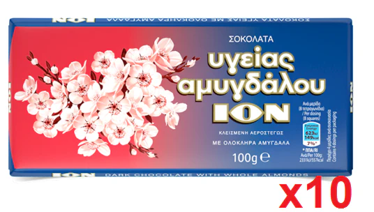 Dark Chocolate with Almonds (ION) CASE (10 x 100g)