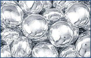 Decorative Silver Dragees, Lentil, approx. 1.3oz