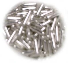 Decorative Silver Dragees, Macaroni, approx. 1.3oz