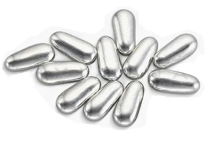 Decorative Silver Dragees, Oval Almond, approx. 1.3oz