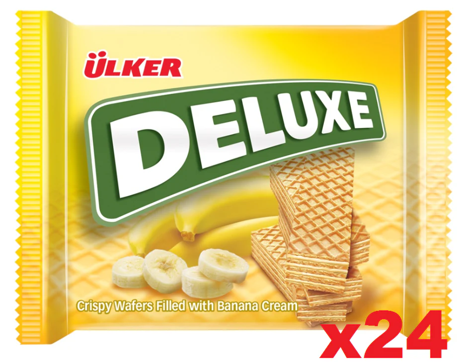 Deluxe Wafers with Banana Filling (Ulker) CASE (24 x 39g)