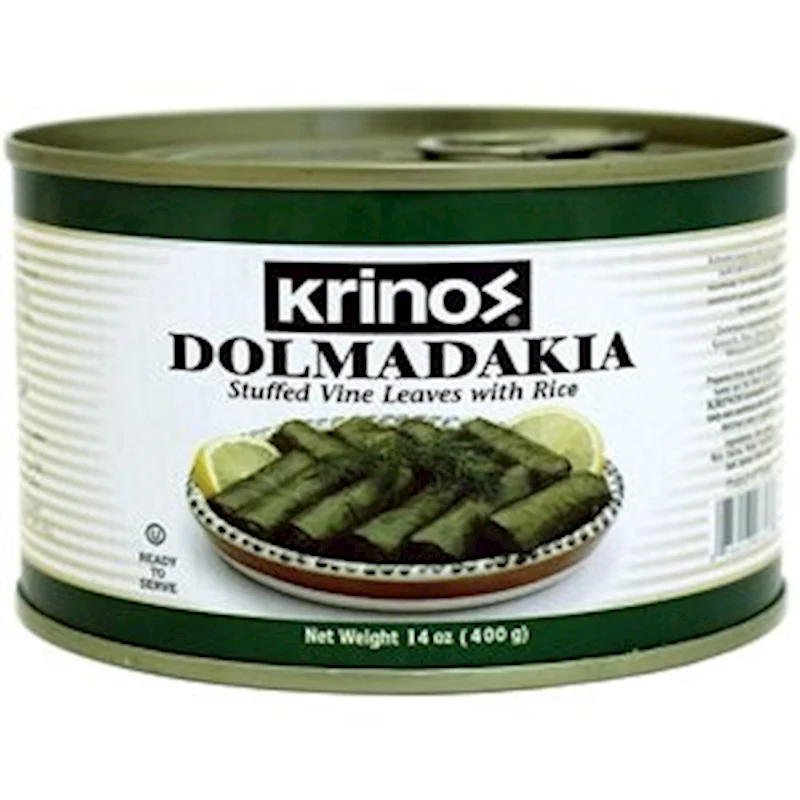 Dolmadakia, Stuffed Vine Leaves with Rice (Krinos) 14 oz