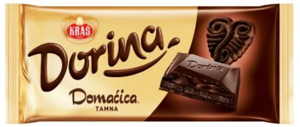 Dorina Domacica Tamna Dark Chocolate Bar, 105g (3.7 oz)
