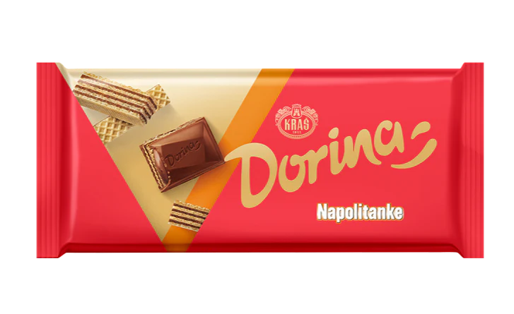 Dorina Napolitanke Chocolate Bar, 100g (3.5 oz)