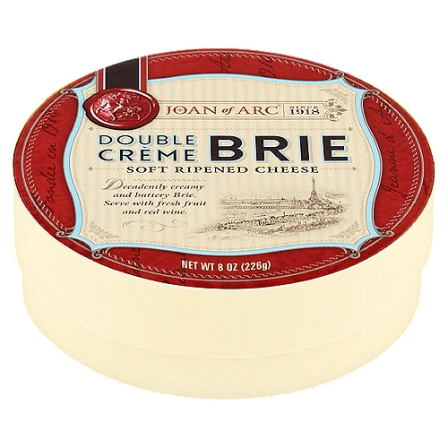 Double Creme Brie Round Soft-Ripened Cheese (Joan of Arc) 8 oz