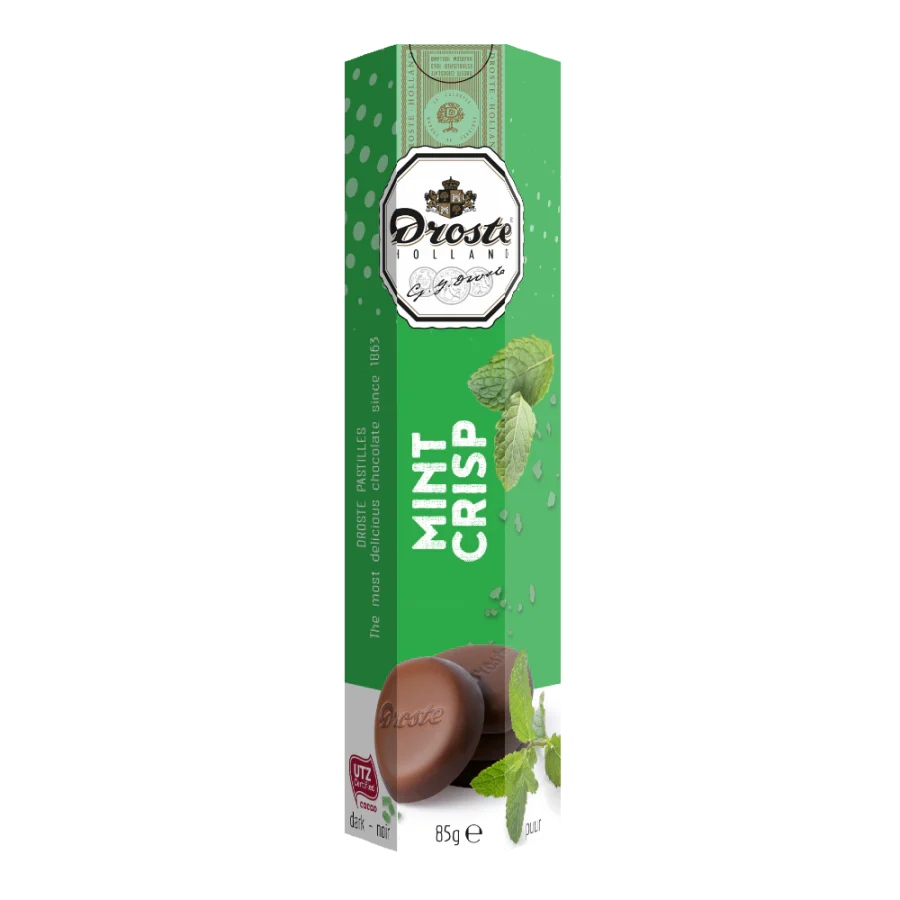 Droste Mint Crisp Dark Chocolate Pastilles, 85g