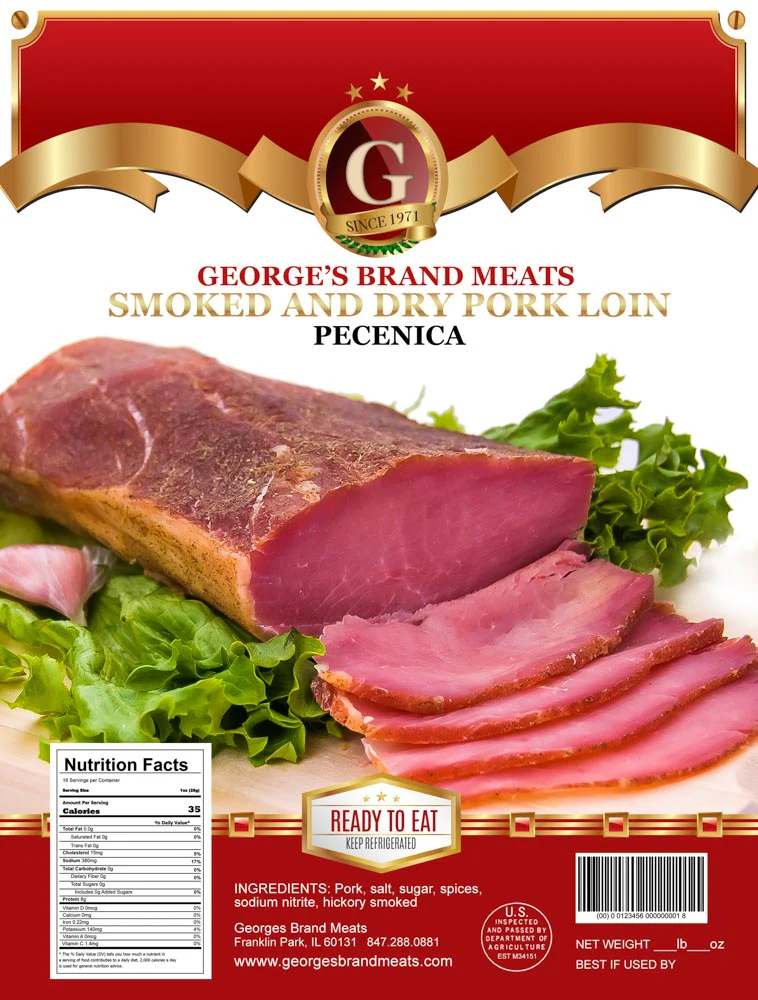 Dry Pork Loin, Pecenica (George's) approx. 1.0 lb