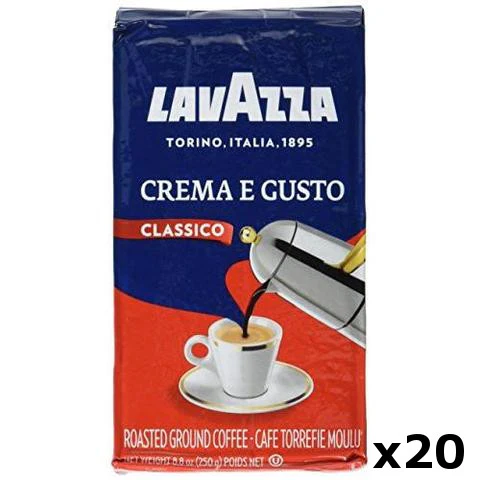 Espresso Crema and Gusto (Lavazza) Ground CASE (20 x 8.8 oz)