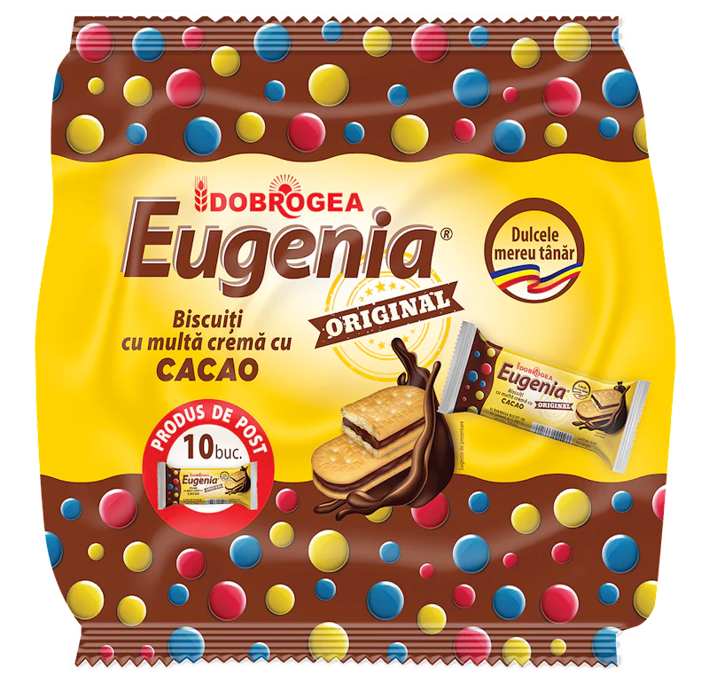 Eugenia Original Biscuit with Cacao 360 g (10 x 36 g)-yellow bag