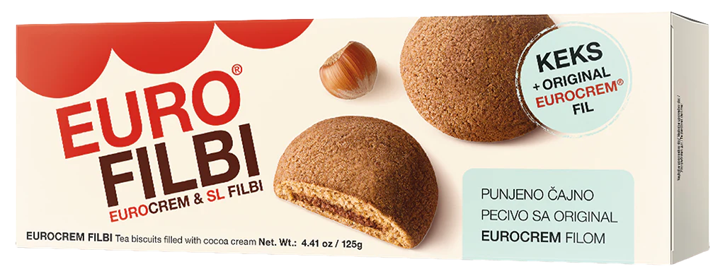 Eurocrem Filbi Filled Biscuit, 125g