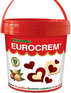 Eurocrem Hazelnut Milk and Cocoa Spread, 1000g