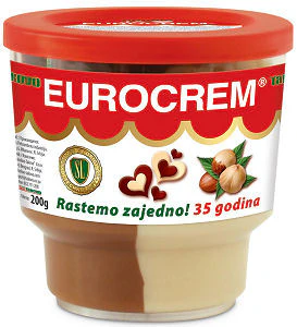 Eurocrem Hazelnut Milk and Cocoa Spread, 200g
