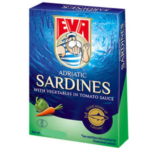 Eva Sardines with Vegetables in Tomato Sauce, 100g (3.5 oz)