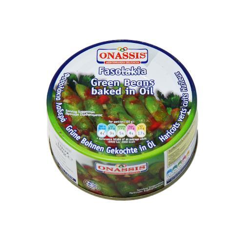 Fasolakia, Green Beans Baked in Oil (Onassis) 10 oz