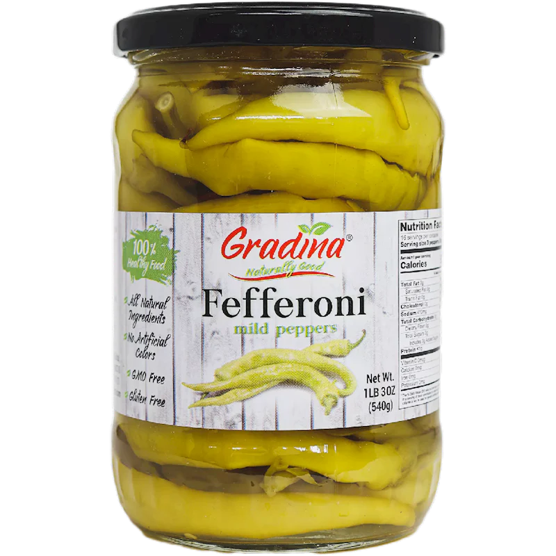 Fefferoni Mild Thin Peppers (Gradina) 19 oz (540 g)
