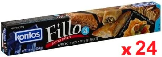 Fillo Dough Thin #4 (Kontos) CASE (24 x 1lb)