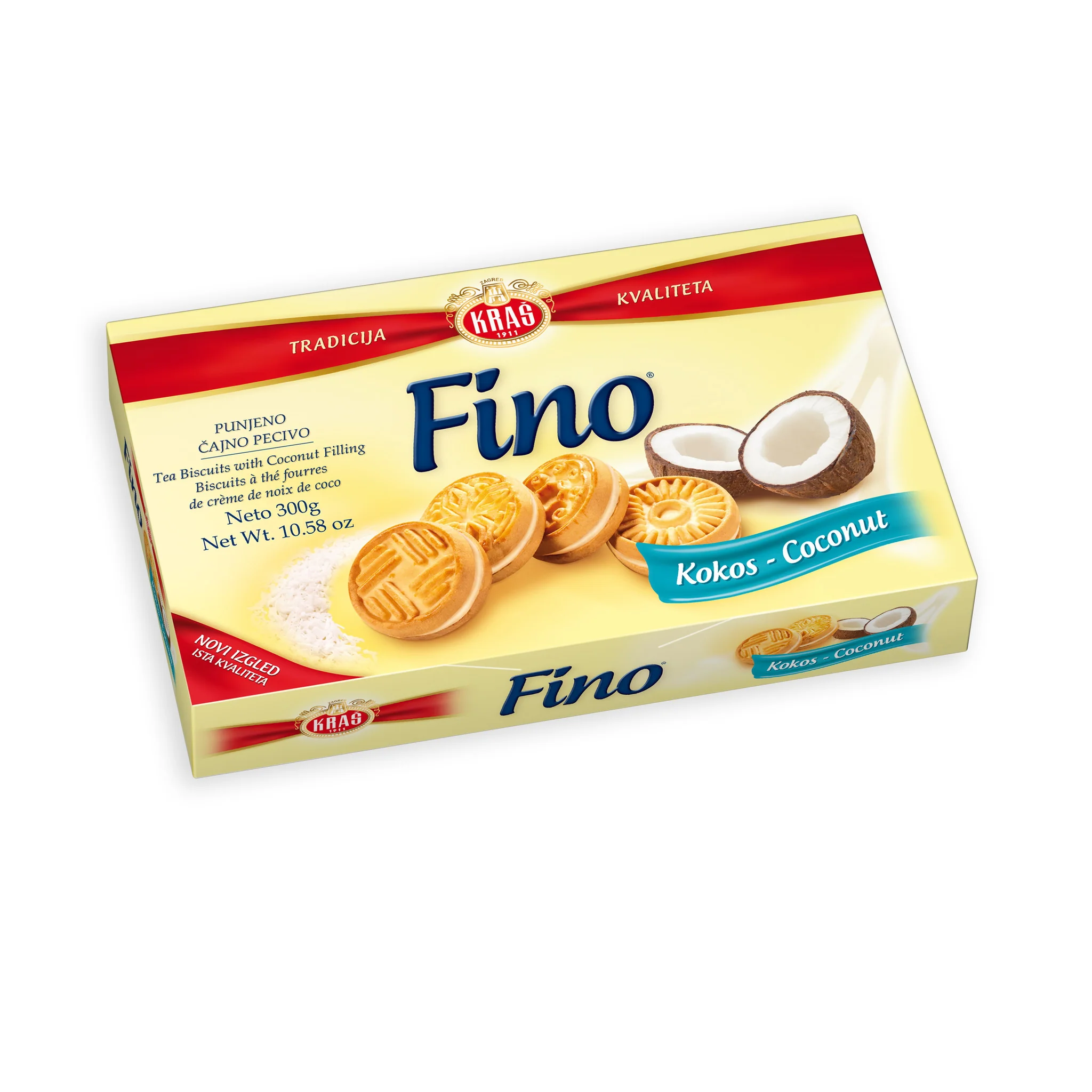 Fino Kokos (Coconut), Filled Tea Biscuit, 300g