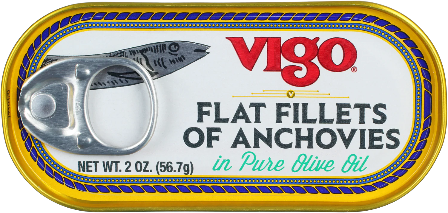 Flat Fillets of Anchovies (Vigo) 2 oz