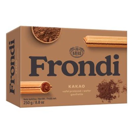 Frondi Maxi Wafer Sticks With Cocoa Cream Filling (Mira) 250g