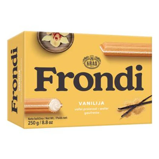 Frondi Maxi Wafer Sticks With Vanilla Cream Filling (Mira) 250g