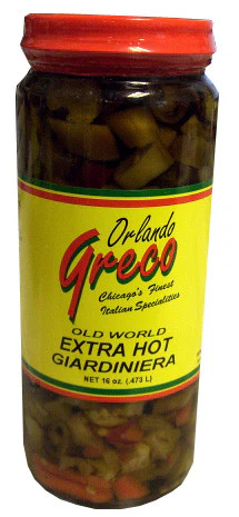 Giardiniera Extra Hot (orlando greco) 16oz